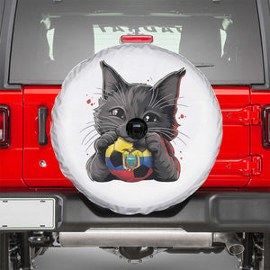 Ecuador Black Cat Soccer Game Day Spare Tire Cover Cat Lover Gift