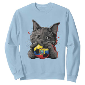 Ecuador Black Cat Soccer Game Day Sweatshirt Cat Lover Gift