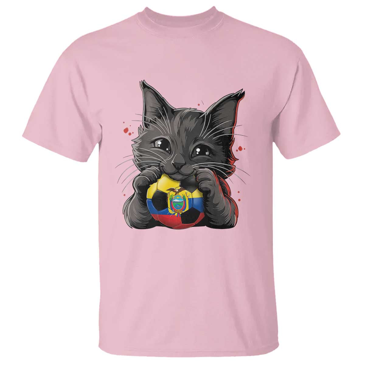 Ecuador Black Cat Soccer Game Day T Shirt Cat Lover Gift