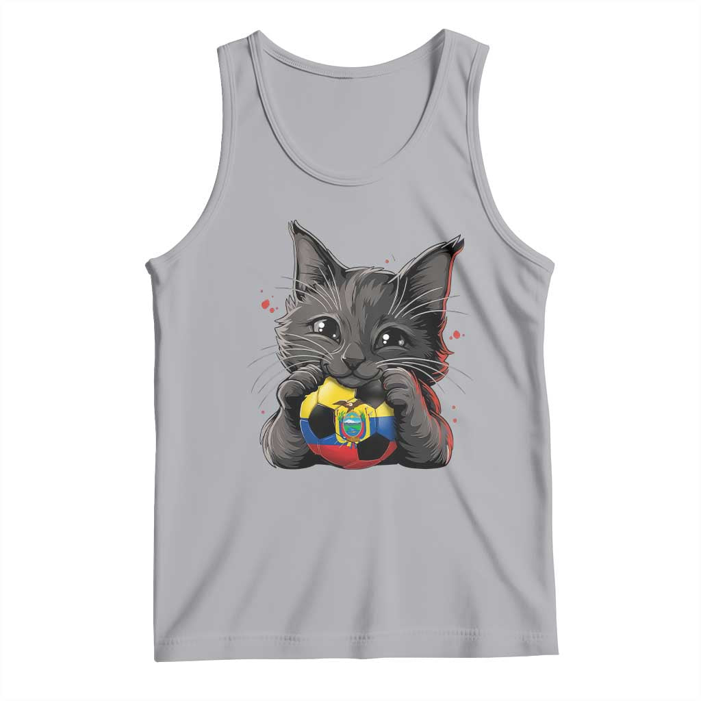 Ecuador Black Cat Soccer Game Day Tank Top Cat Lover Gift