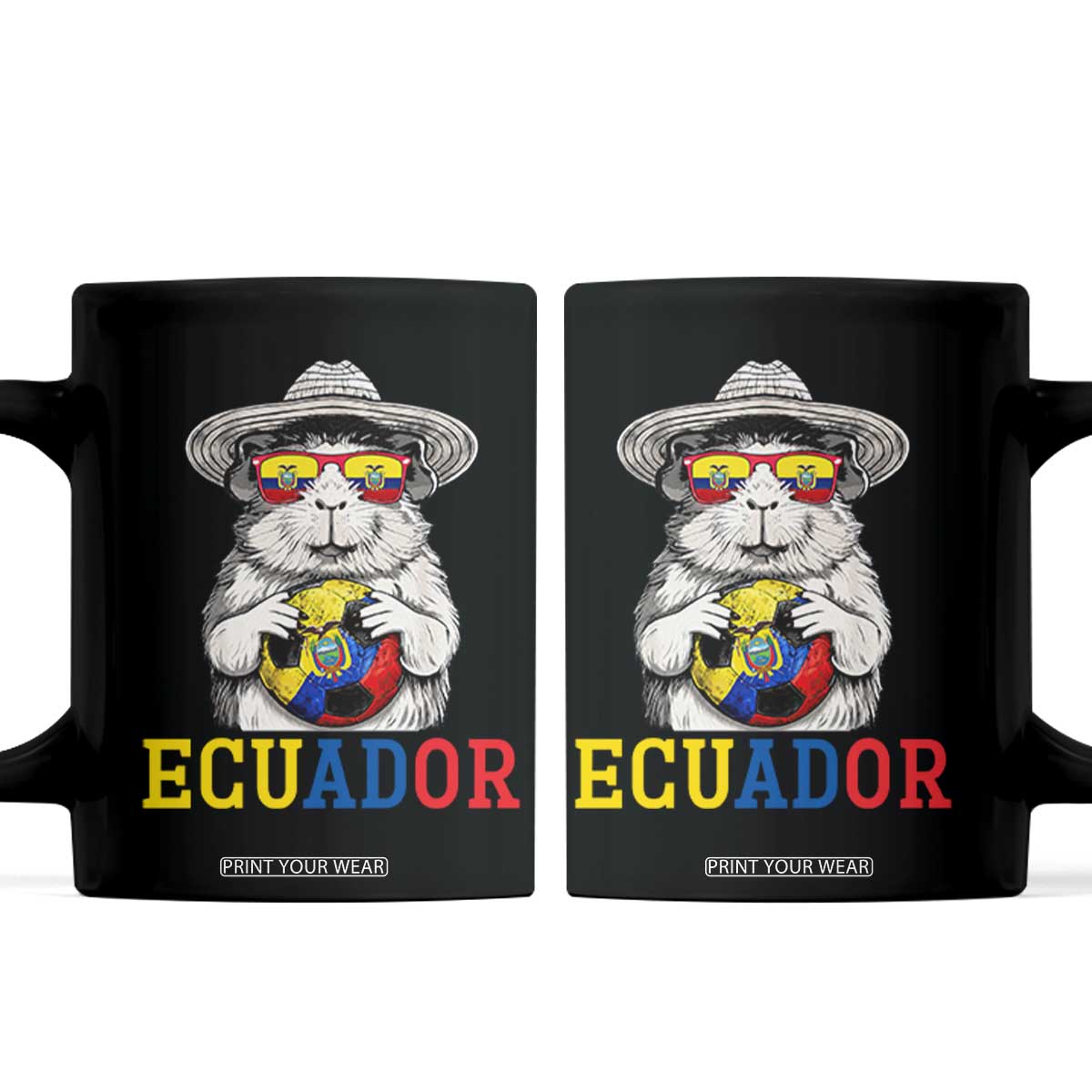 Funny Ecuador Guinea Pig Soccer Fan Coffee Mug Cavy Lover Gift