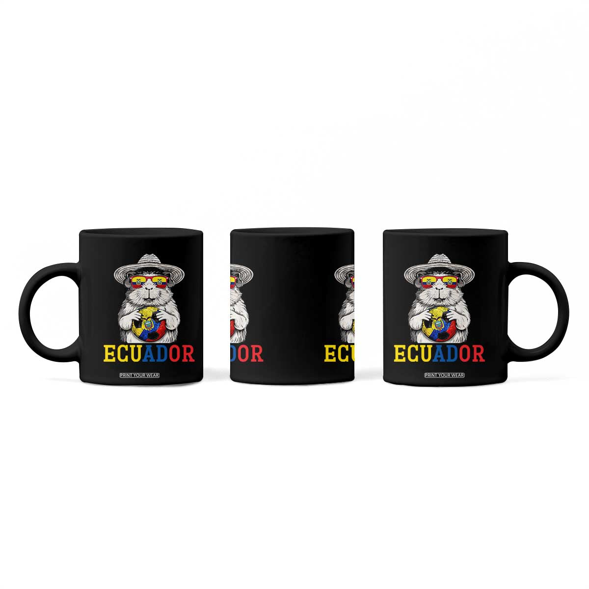 Funny Ecuador Guinea Pig Soccer Fan Coffee Mug Cavy Lover Gift