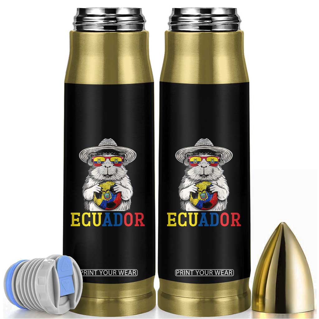 Funny Ecuador Guinea Pig Soccer Fan Bullet Tumbler Cavy Lover Gift