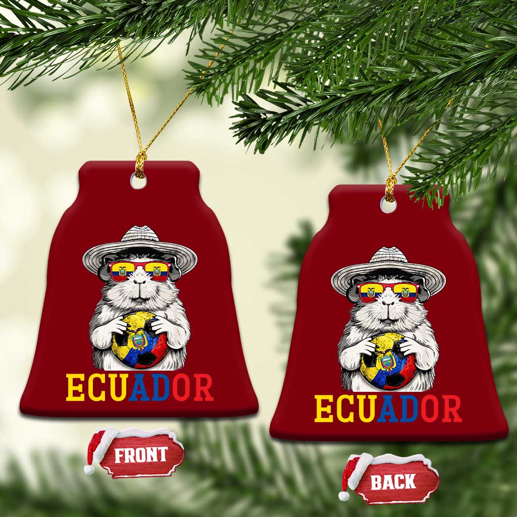 Funny Ecuador Guinea Pig Soccer Fan Ceramic Ornament Cavy Lover Gift