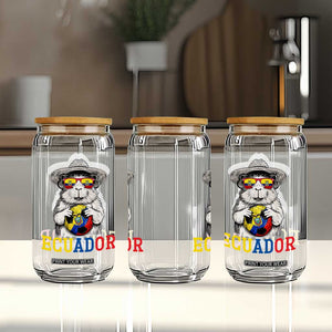 Funny Ecuador Guinea Pig Soccer Fan Glass Can Cavy Lover Gift