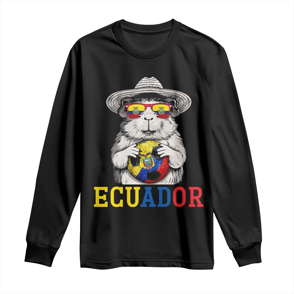 Funny Ecuador Guinea Pig Soccer Fan Long Sleeve Shirt Cavy Lover Gift TS12 Black Print Your Wear