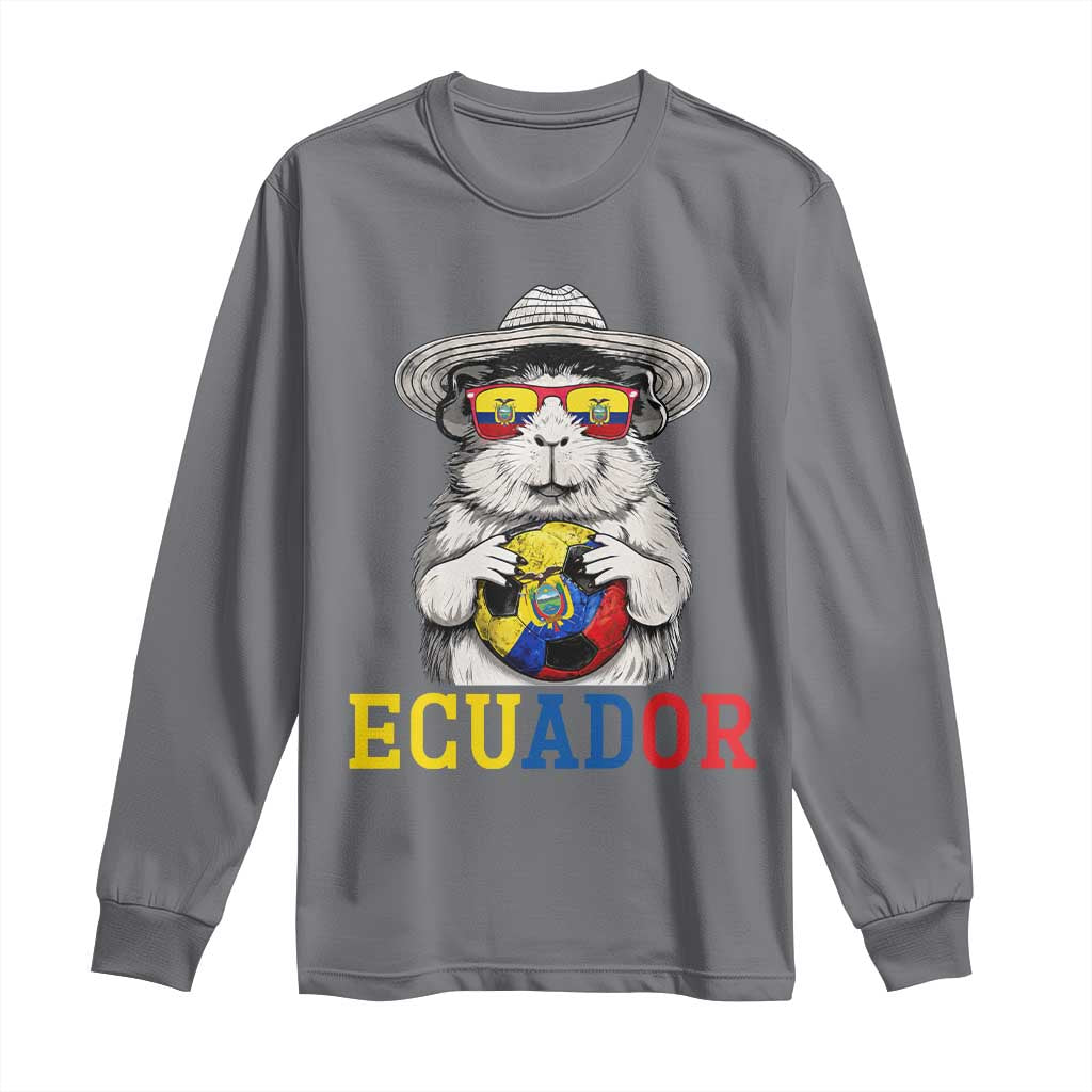 Funny Ecuador Guinea Pig Soccer Fan Long Sleeve Shirt Cavy Lover Gift