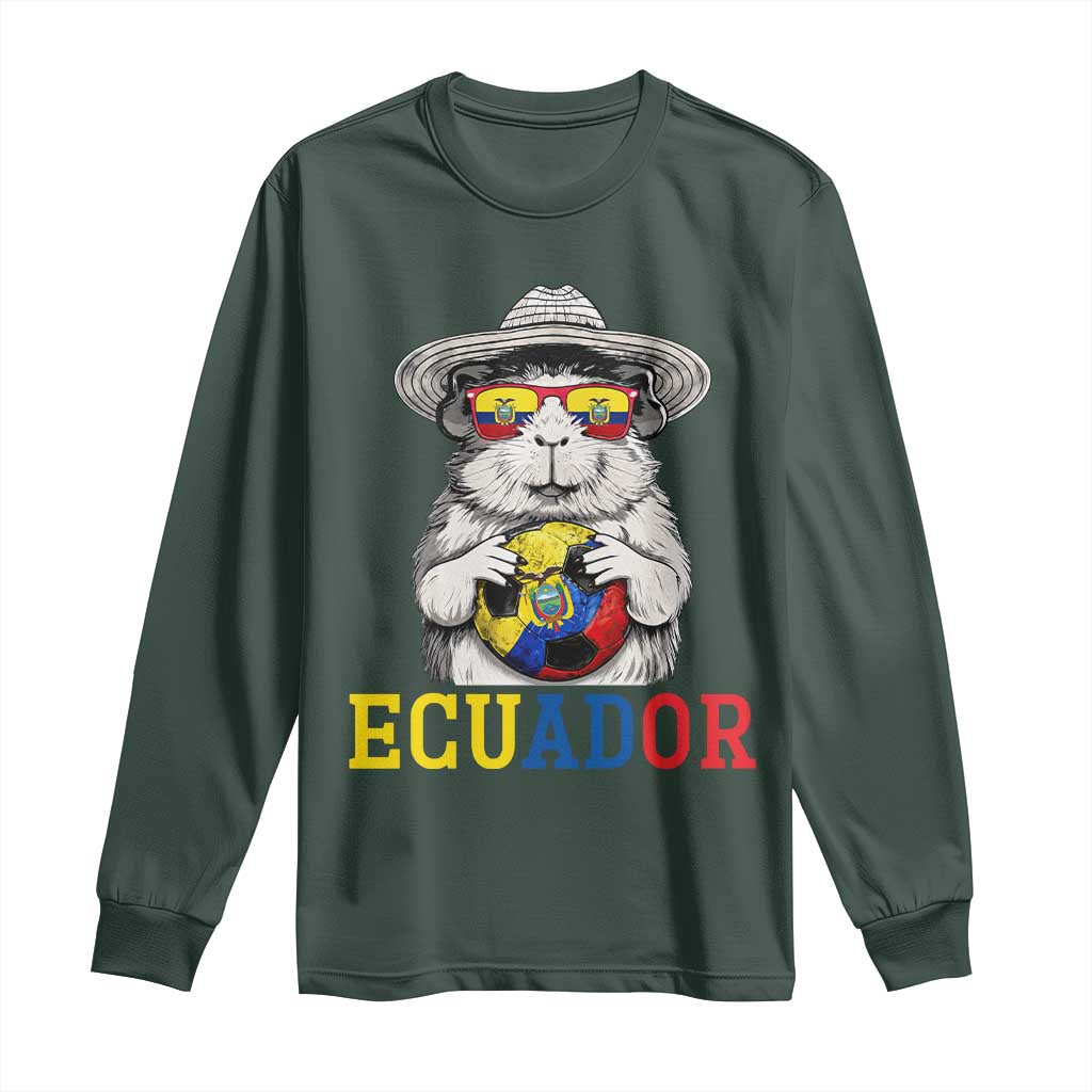 Funny Ecuador Guinea Pig Soccer Fan Long Sleeve Shirt Cavy Lover Gift