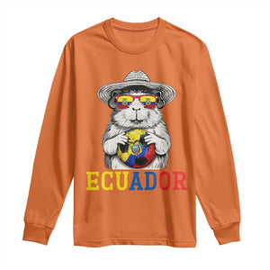 Funny Ecuador Guinea Pig Soccer Fan Long Sleeve Shirt Cavy Lover Gift
