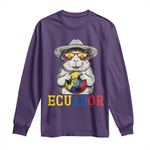 Funny Ecuador Guinea Pig Soccer Fan Long Sleeve Shirt Cavy Lover Gift
