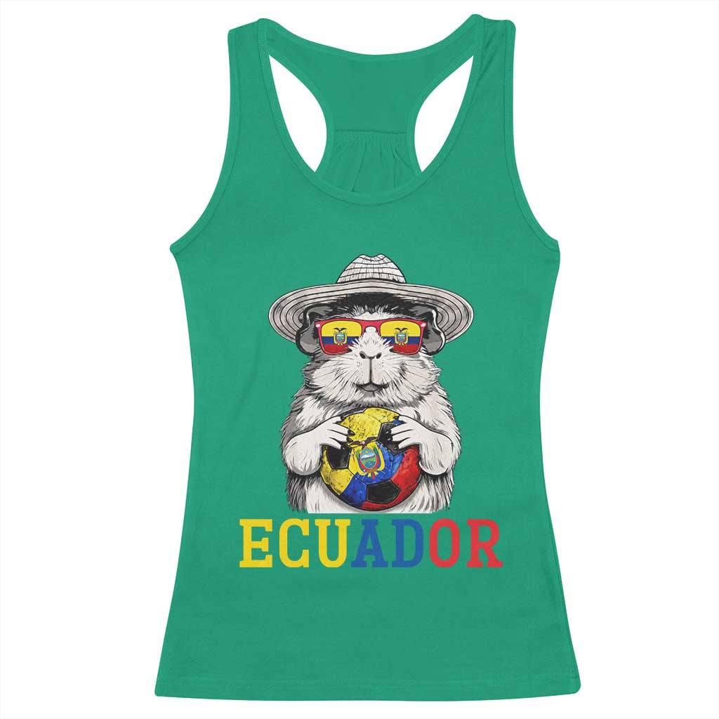 Funny Ecuador Guinea Pig Soccer Fan Racerback Tank Top Cavy Lover Gift