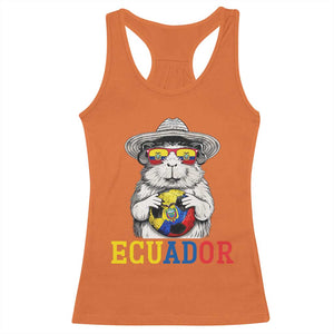 Funny Ecuador Guinea Pig Soccer Fan Racerback Tank Top Cavy Lover Gift