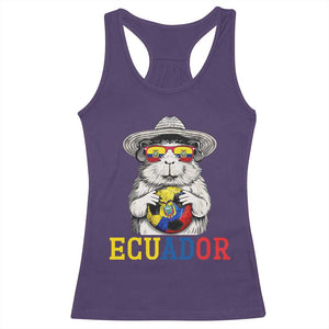 Funny Ecuador Guinea Pig Soccer Fan Racerback Tank Top Cavy Lover Gift