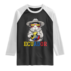 Funny Ecuador Guinea Pig Soccer Fan Raglan Shirt Cavy Lover Gift