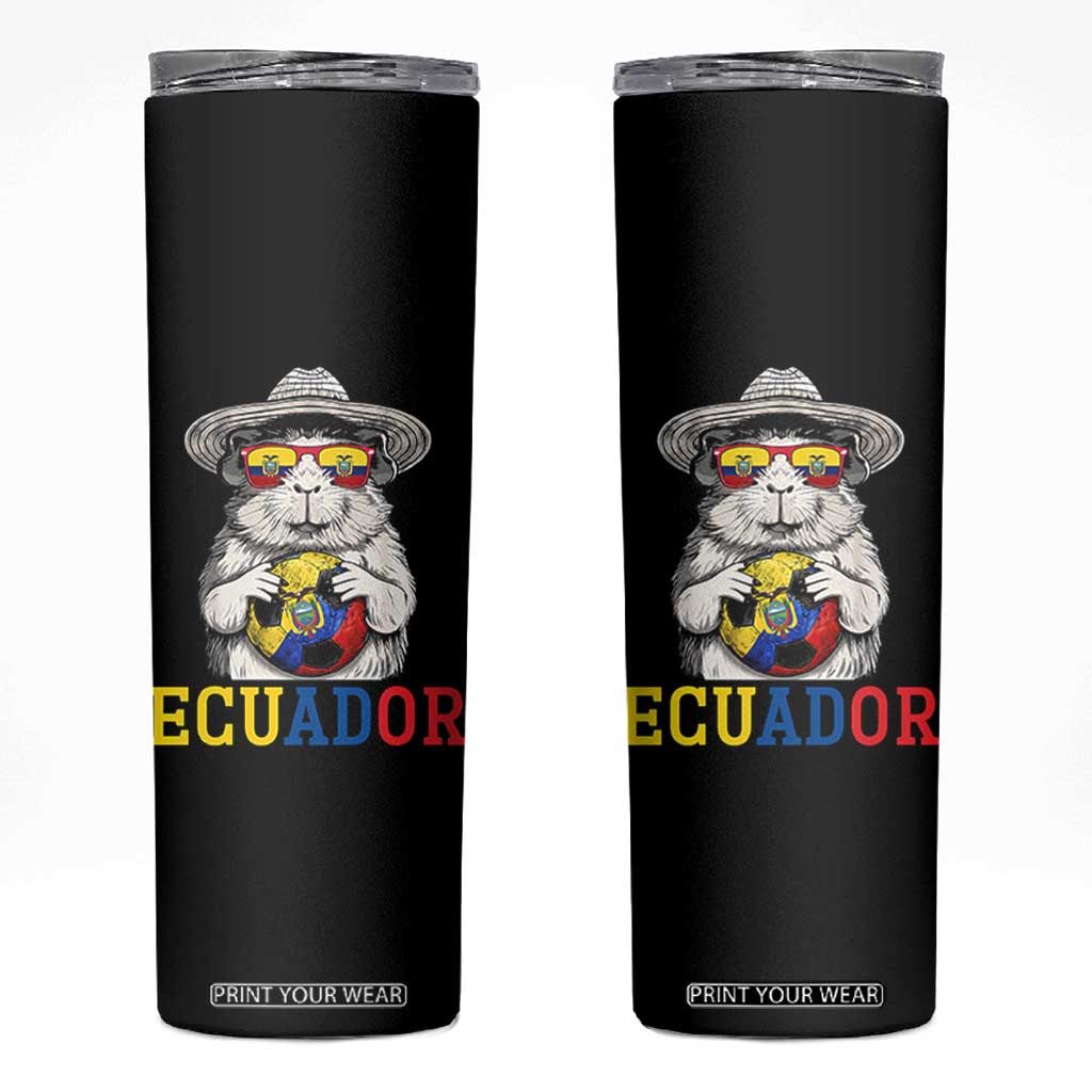 Funny Ecuador Guinea Pig Soccer Fan Skinny Tumbler Cavy Lover Gift