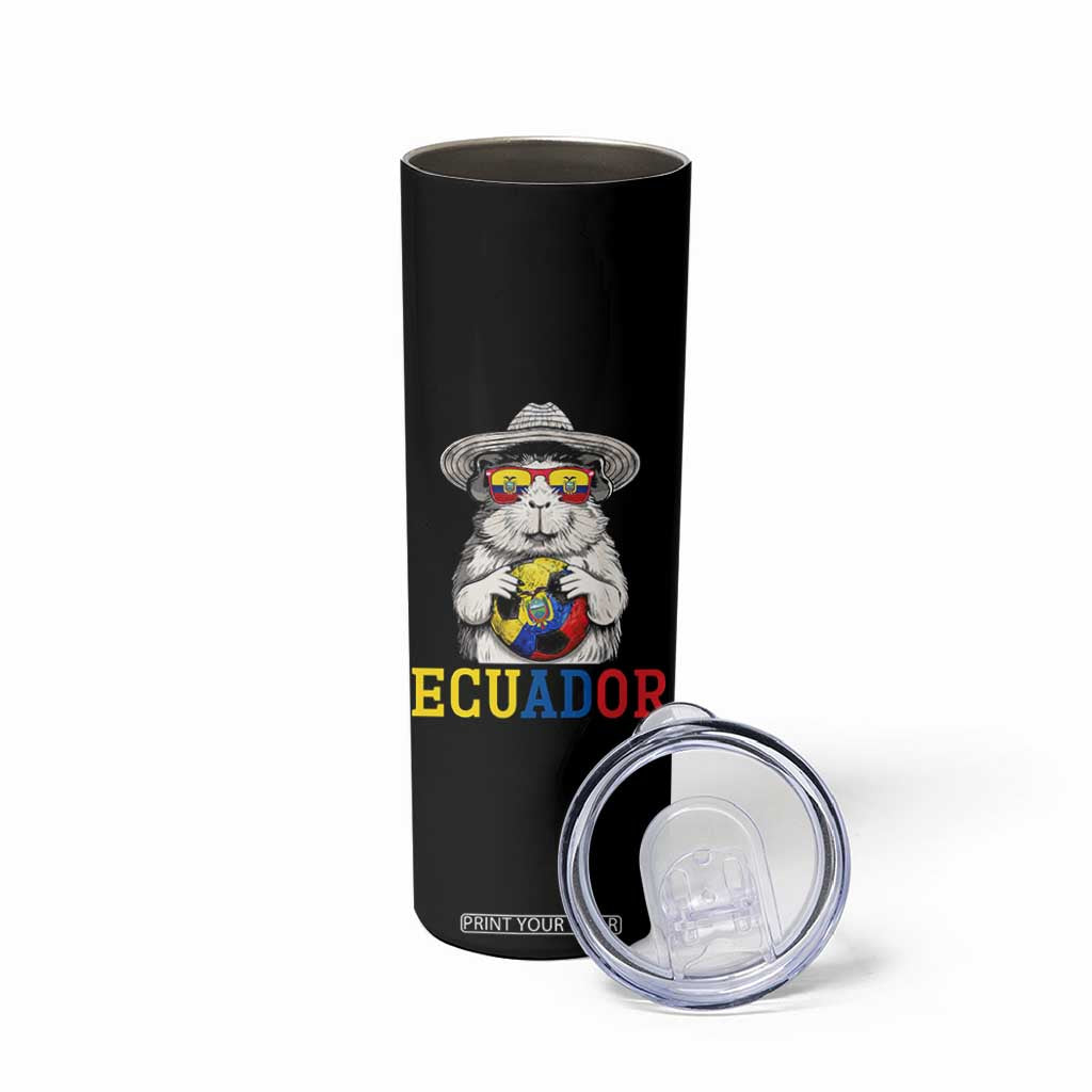 Funny Ecuador Guinea Pig Soccer Fan Skinny Tumbler Cavy Lover Gift