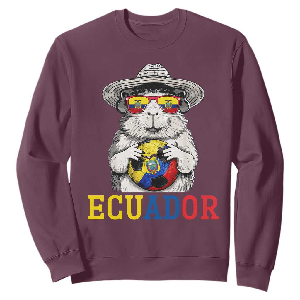 Funny Ecuador Guinea Pig Soccer Fan Sweatshirt Cavy Lover Gift