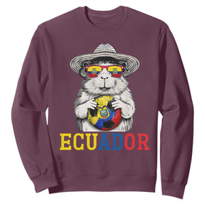Funny Ecuador Guinea Pig Soccer Fan Sweatshirt Cavy Lover Gift