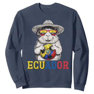 Funny Ecuador Guinea Pig Soccer Fan Sweatshirt Cavy Lover Gift