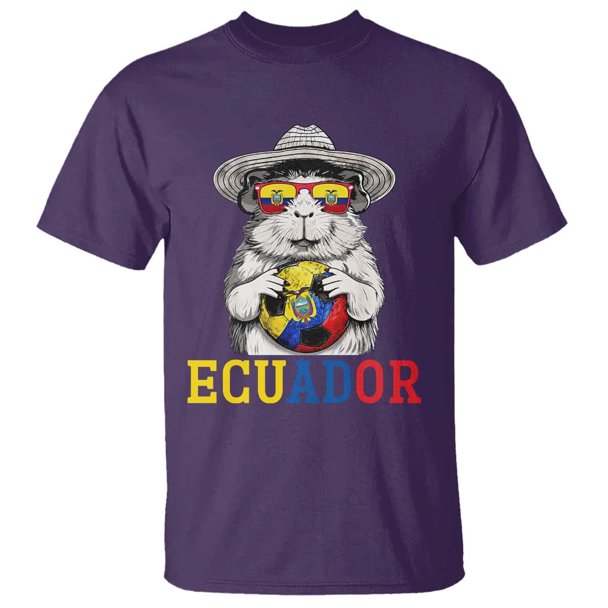 Funny Ecuador Guinea Pig Soccer Fan T Shirt Cavy Lover Gift