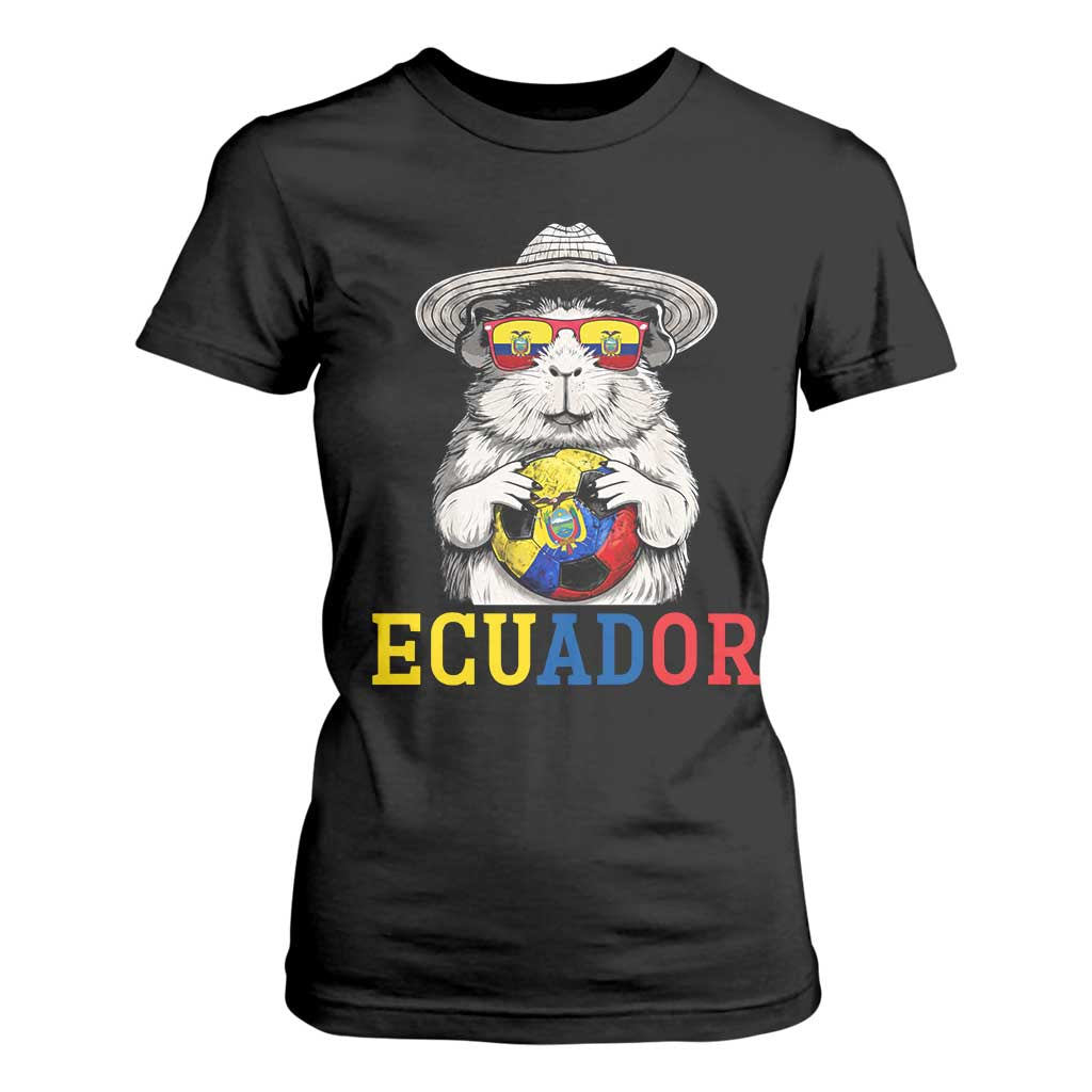Funny Ecuador Guinea Pig Soccer Fan T Shirt For Women Cavy Lover Gift