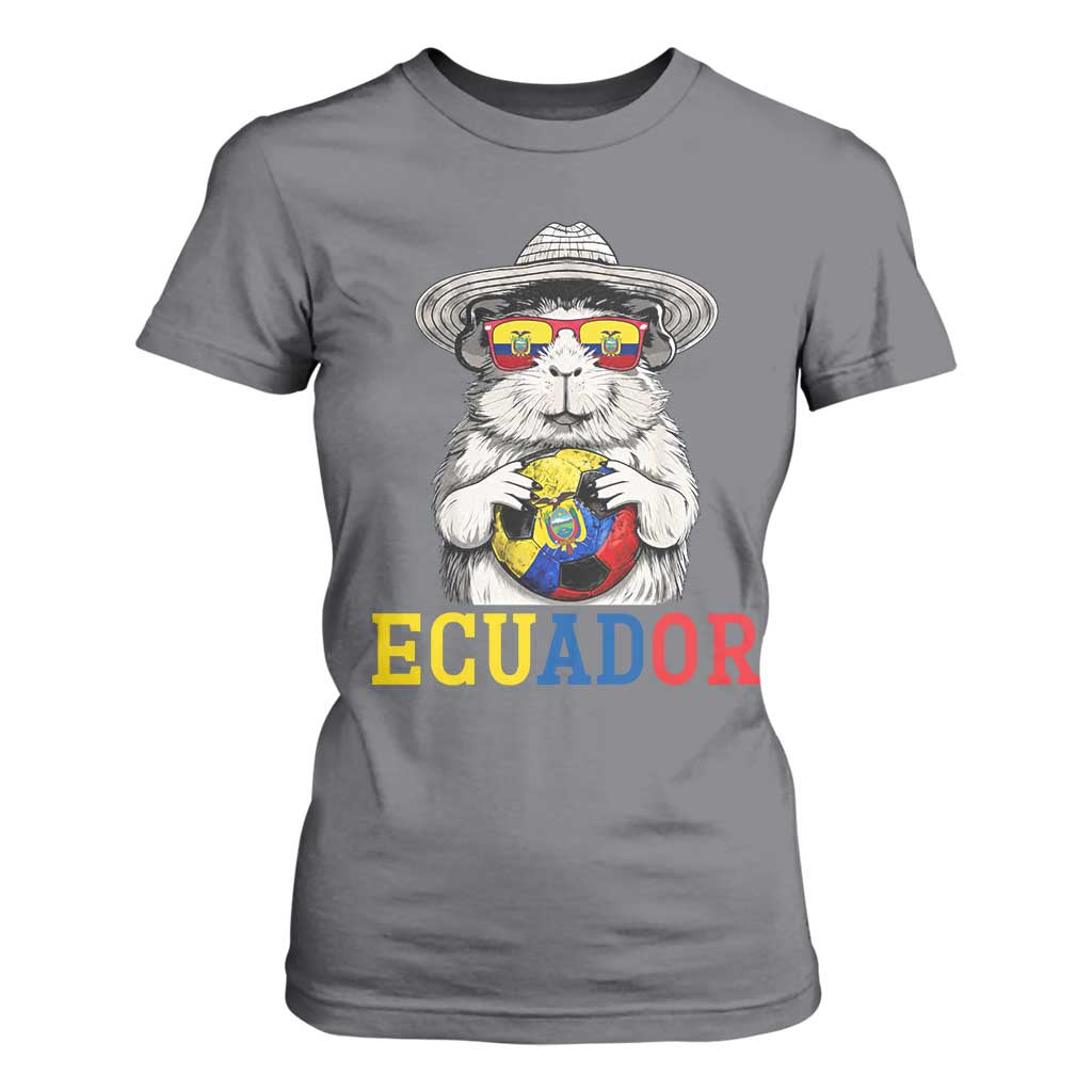 Funny Ecuador Guinea Pig Soccer Fan T Shirt For Women Cavy Lover Gift
