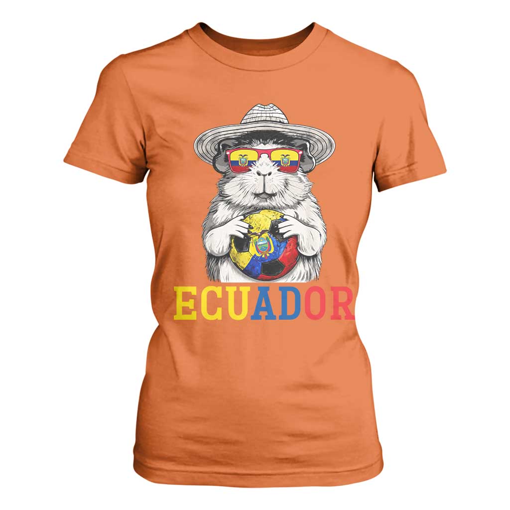 Funny Ecuador Guinea Pig Soccer Fan T Shirt For Women Cavy Lover Gift