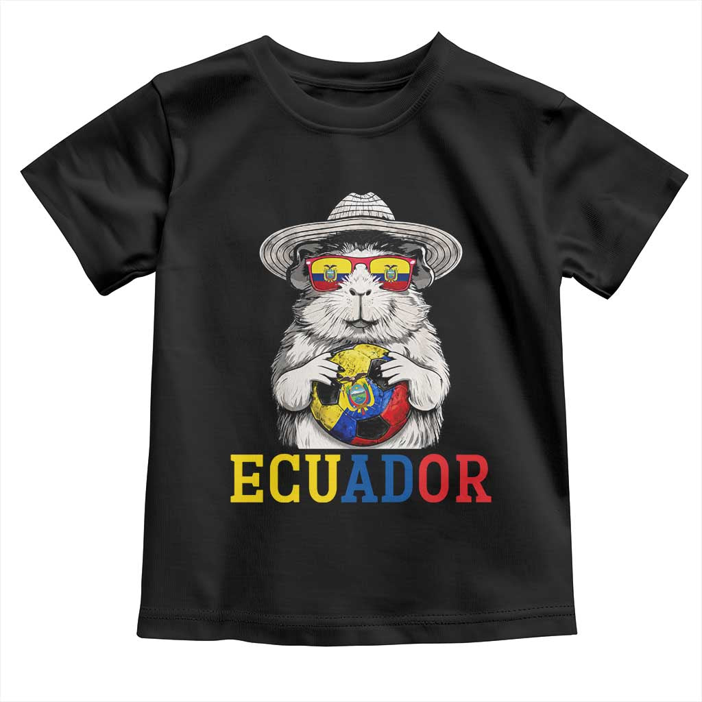 Funny Ecuador Guinea Pig Soccer Fan Toddler T Shirt Cavy Lover Gift TS12 Black Print Your Wear