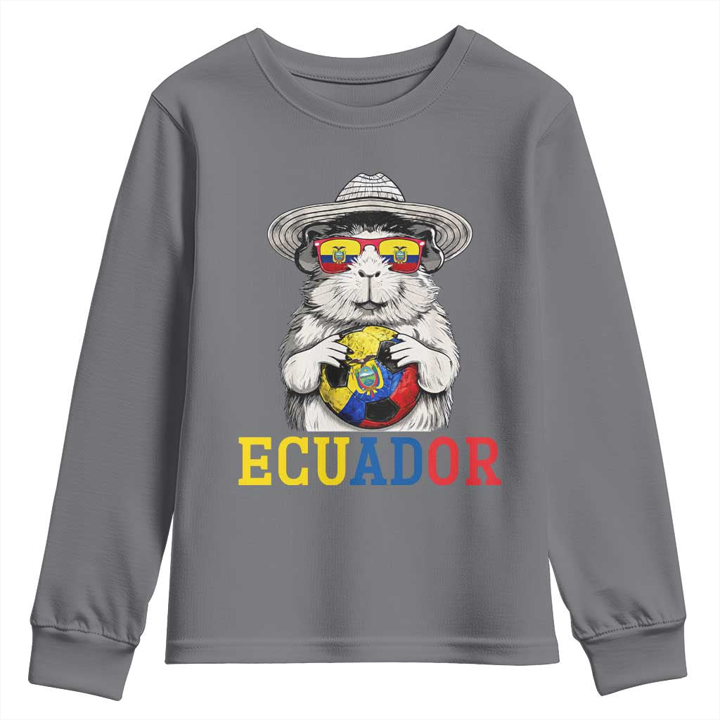 Funny Ecuador Guinea Pig Soccer Fan Youth Sweatshirt Cavy Lover Gift