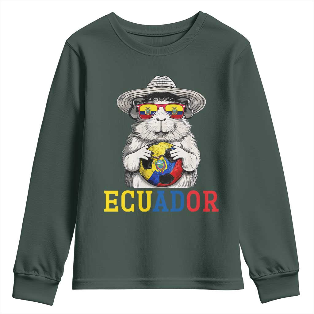 Funny Ecuador Guinea Pig Soccer Fan Youth Sweatshirt Cavy Lover Gift