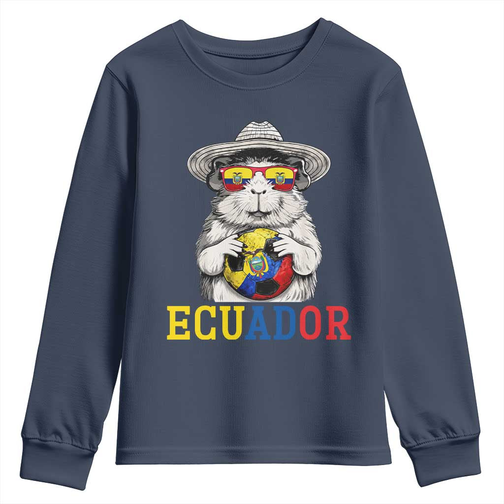 Funny Ecuador Guinea Pig Soccer Fan Youth Sweatshirt Cavy Lover Gift