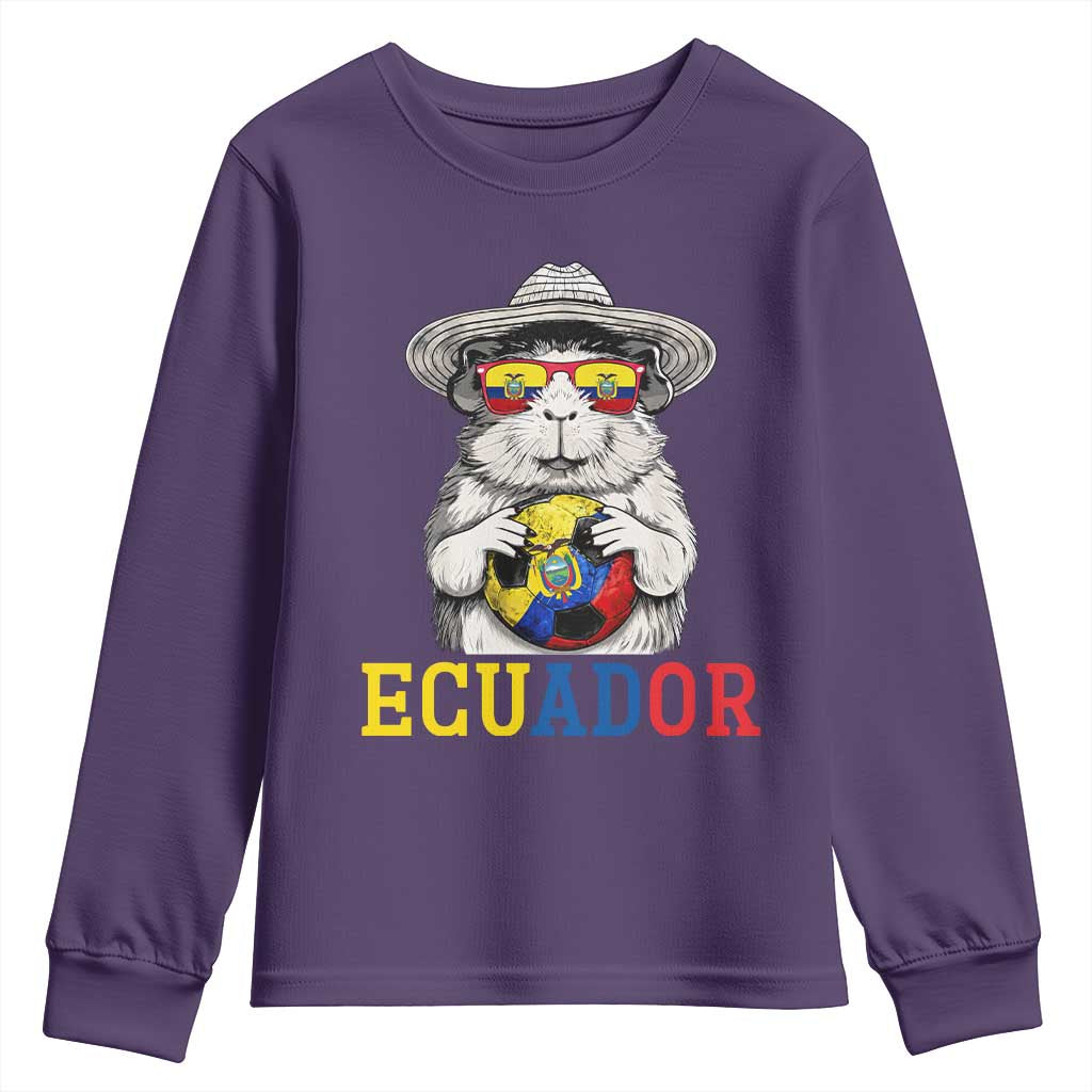 Funny Ecuador Guinea Pig Soccer Fan Youth Sweatshirt Cavy Lover Gift