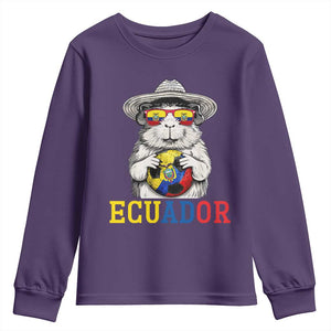 Funny Ecuador Guinea Pig Soccer Fan Youth Sweatshirt Cavy Lover Gift