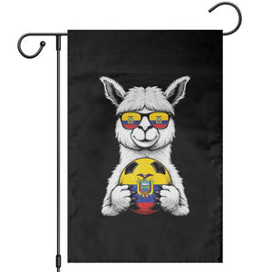 Funny Ecuador Alpaca Soccer Lover Garden Flag South American Pride Gift
