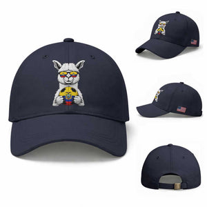 Funny Ecuador Alpaca Soccer Lover Baseball Cap South American Pride Gift