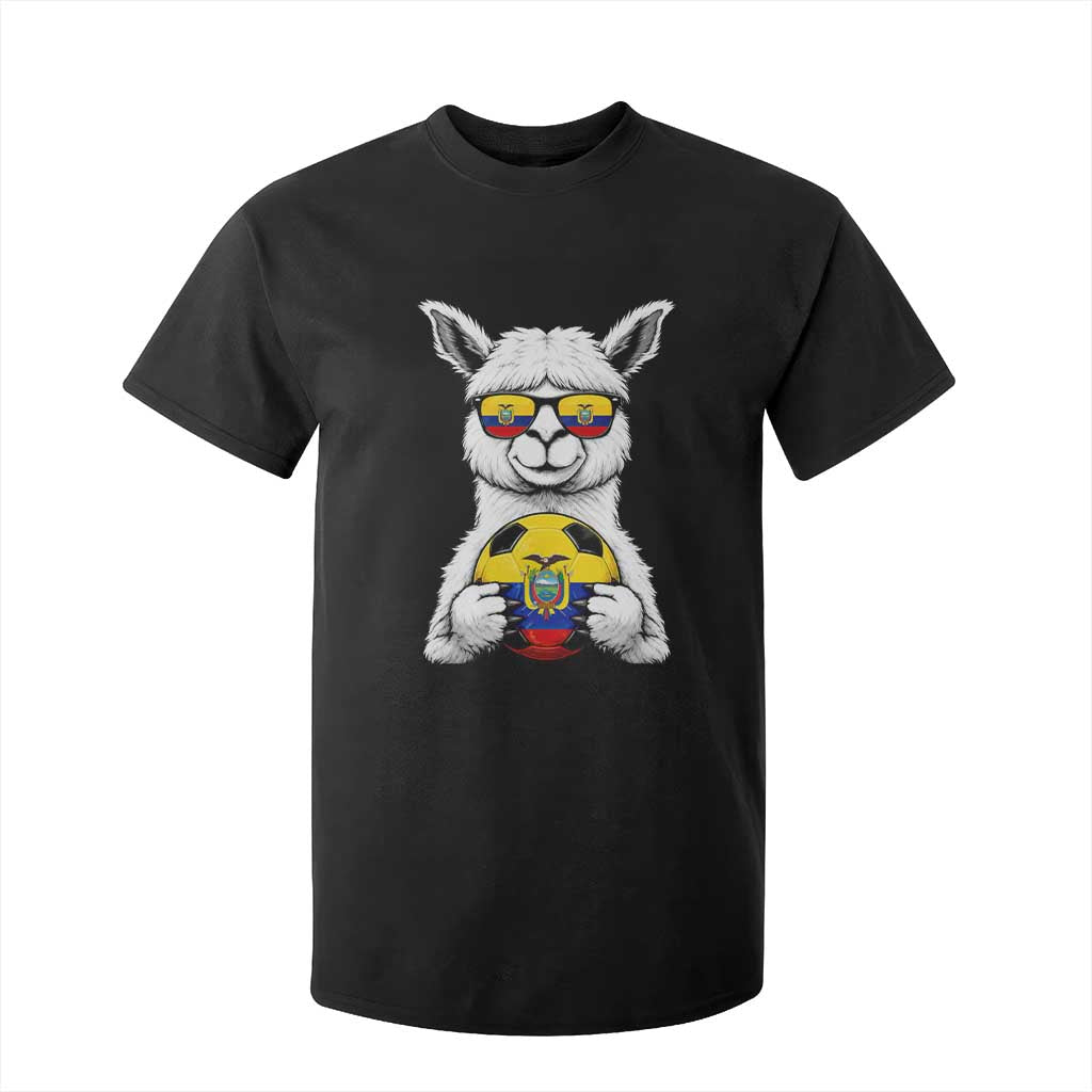 Funny Ecuador Alpaca Soccer Lover T Shirt For Kid South American Pride Gift
