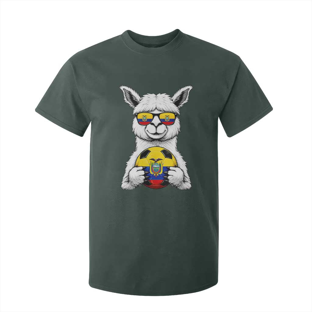 Funny Ecuador Alpaca Soccer Lover T Shirt For Kid South American Pride Gift