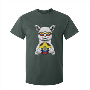 Funny Ecuador Alpaca Soccer Lover T Shirt For Kid South American Pride Gift