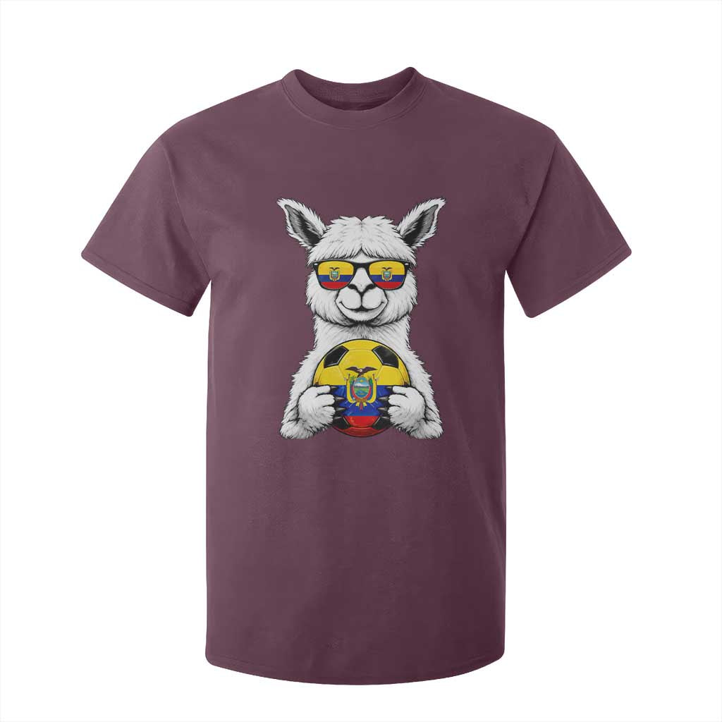 Funny Ecuador Alpaca Soccer Lover T Shirt For Kid South American Pride Gift