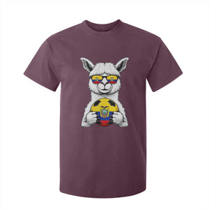 Funny Ecuador Alpaca Soccer Lover T Shirt For Kid South American Pride Gift