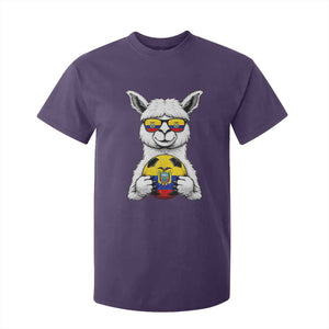 Funny Ecuador Alpaca Soccer Lover T Shirt For Kid South American Pride Gift