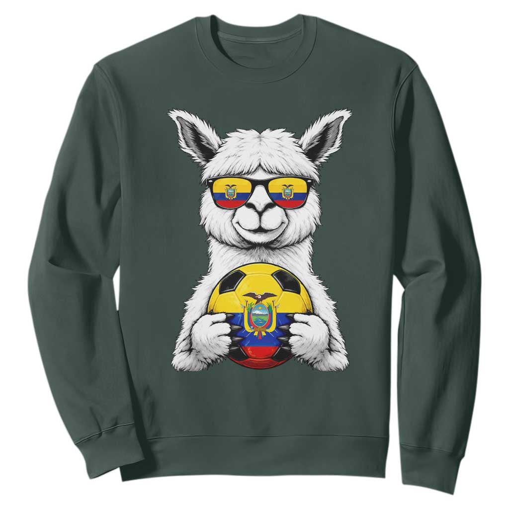 Funny Ecuador Alpaca Soccer Lover Sweatshirt South American Pride Gift