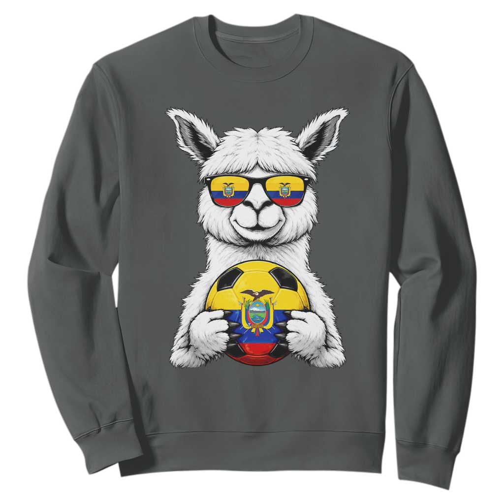 Funny Ecuador Alpaca Soccer Lover Sweatshirt South American Pride Gift
