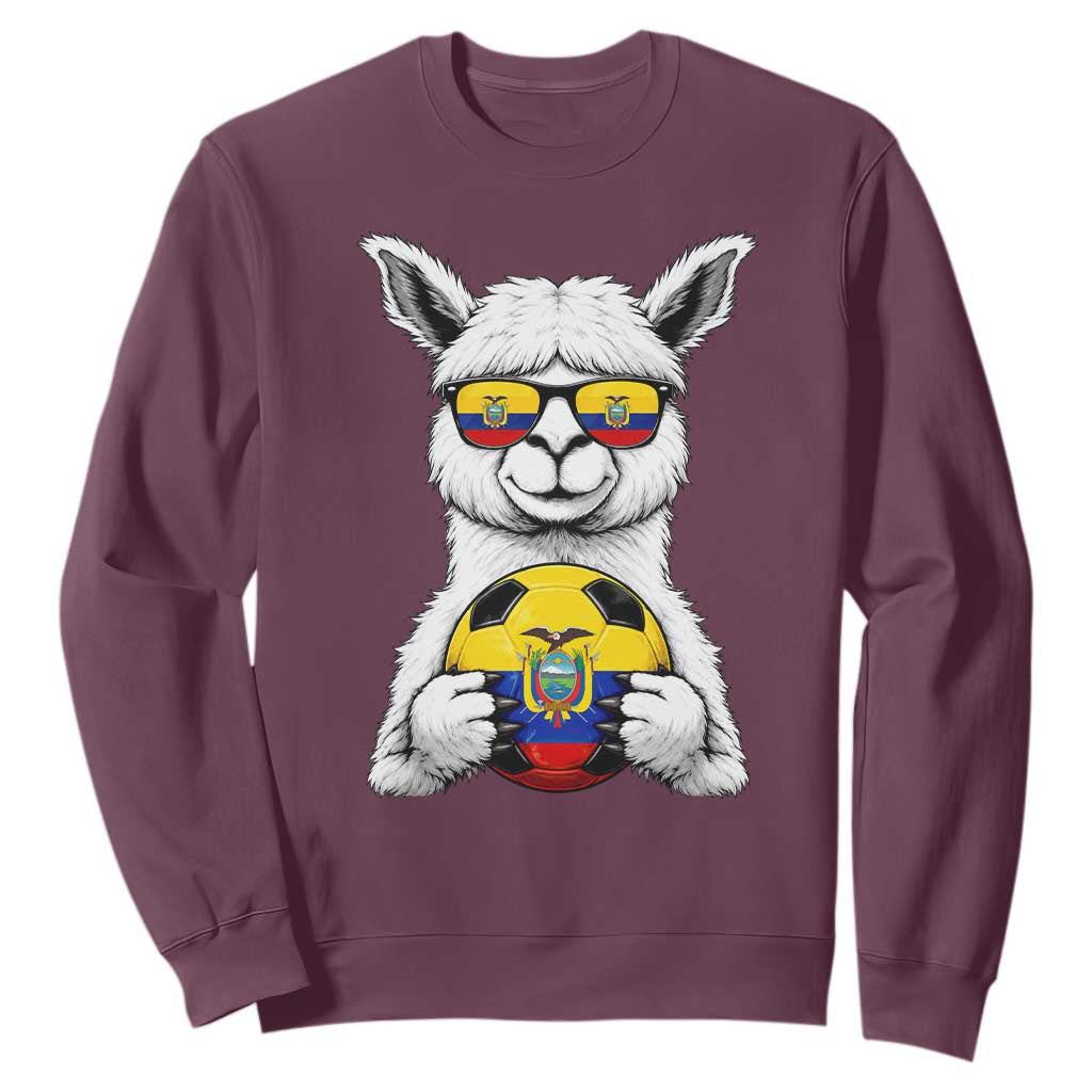 Funny Ecuador Alpaca Soccer Lover Sweatshirt South American Pride Gift