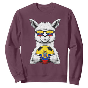 Funny Ecuador Alpaca Soccer Lover Sweatshirt South American Pride Gift