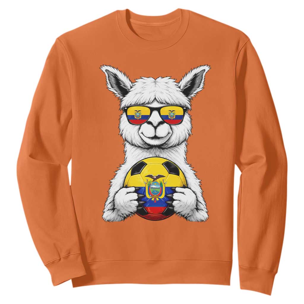 Funny Ecuador Alpaca Soccer Lover Sweatshirt South American Pride Gift