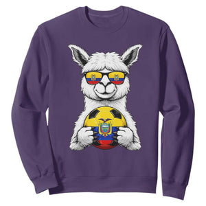 Funny Ecuador Alpaca Soccer Lover Sweatshirt South American Pride Gift