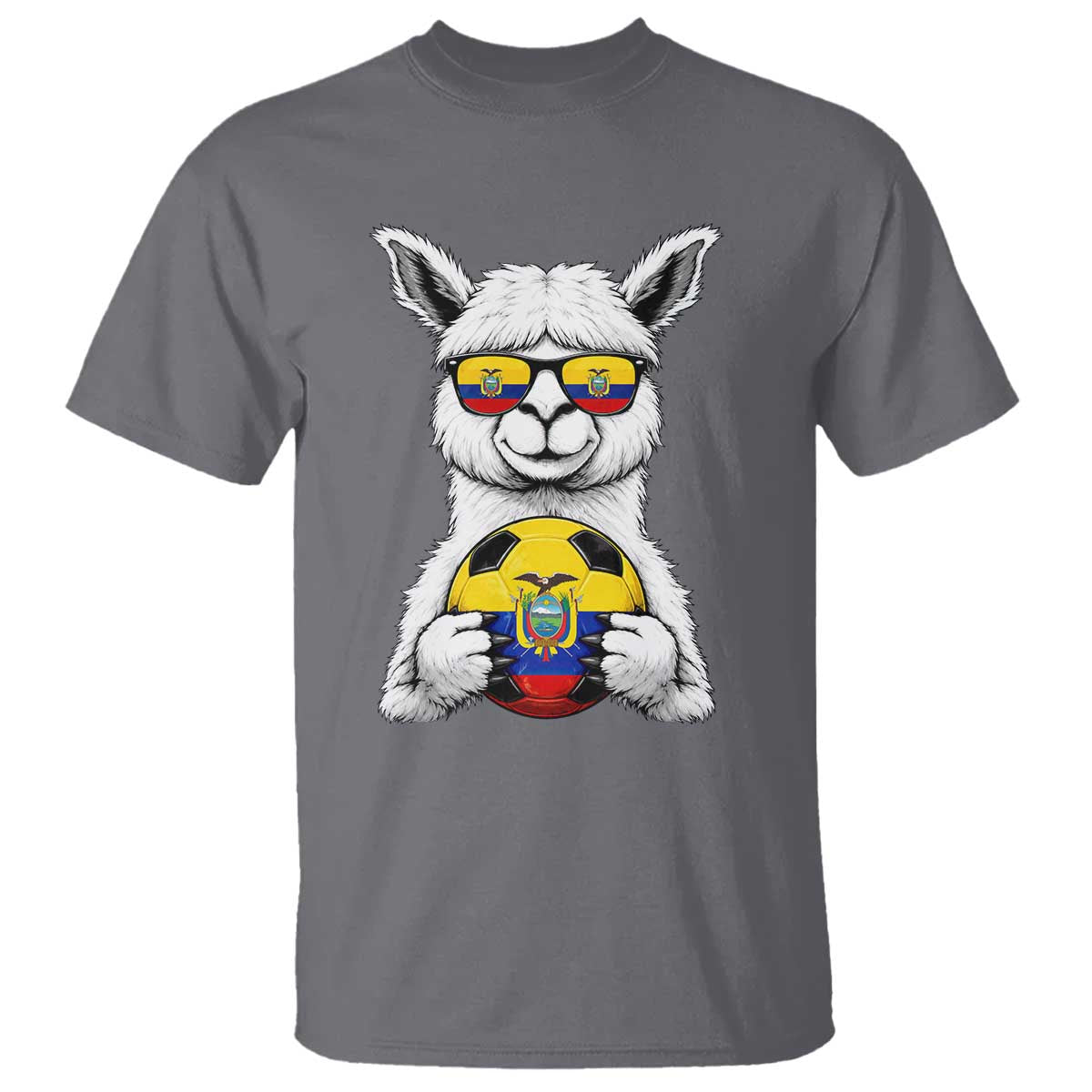Funny Ecuador Alpaca Soccer Lover T Shirt South American Pride Gift