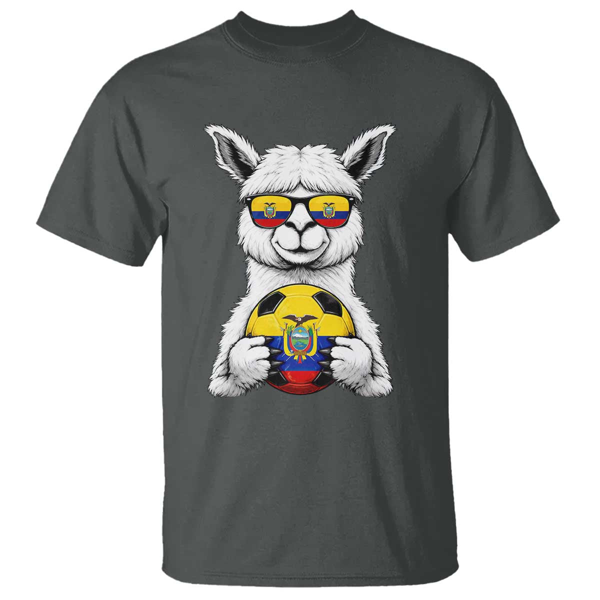 Funny Ecuador Alpaca Soccer Lover T Shirt South American Pride Gift