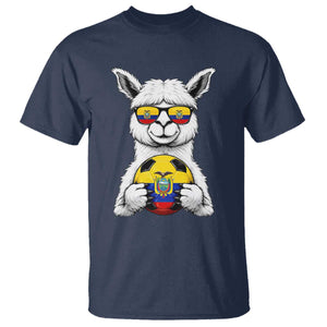 Funny Ecuador Alpaca Soccer Lover T Shirt South American Pride Gift